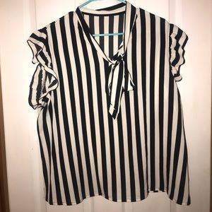 Plus Size Ruffle Sleeve Top